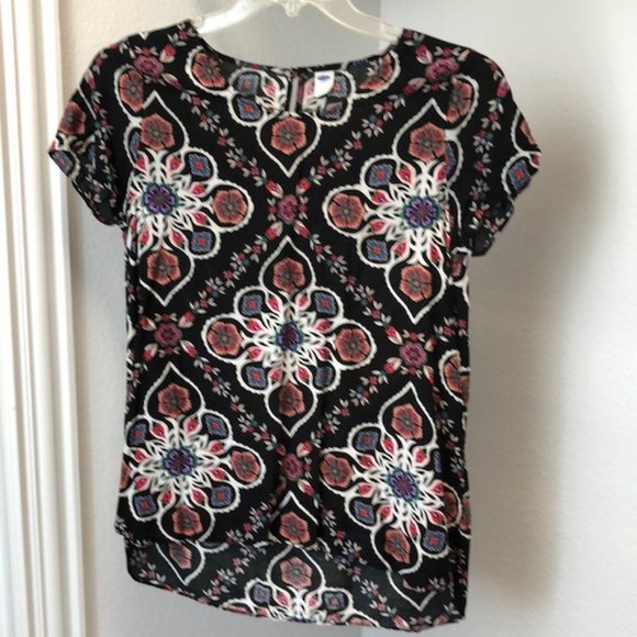Old Navy colorful graphic print boho blouse - Picture 1 of 6